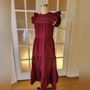 Cranberry colored maxi dress